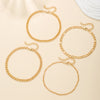Stride Set – Retro Gold Chain Anklet Quartet