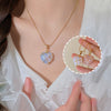Mielle Heartstone – Gold-Framed Moonstone Pendant Necklace