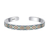 S925 Sterling Silver Geometric Colorful Tribal Elements Diamond Exotic Style Retro Heavy Industry Bracelet