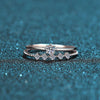 Moissanite Crown Silver Ring