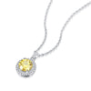 Round Cake Pendant Yellow Moissanite Necklace – Elegant Women’s Jewelry