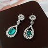 Turquoise Stone Earrings – Elegant Silver Design with Nature-Inspired Charm