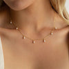 14K Gold-Plated Oval Pearl Drop Necklace